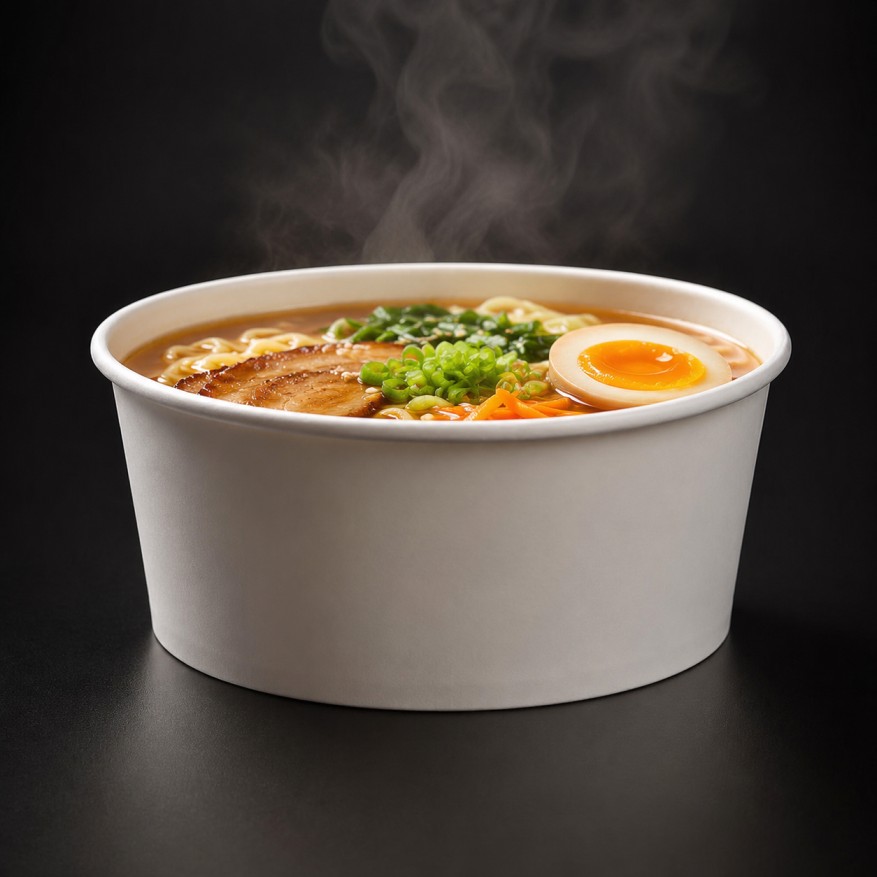 Soupy Ramen in 1200 CC Paper Bowl